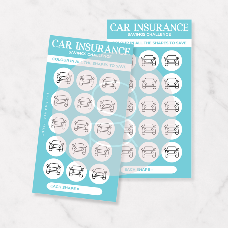 Car Insurance Tracker | Savings Challenge