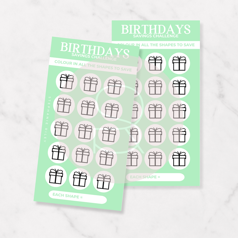 Birthday Tracker | Savings Challenge