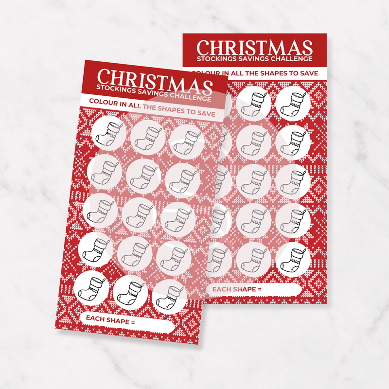 Christmas Stockings Tracker | Savings Challenge