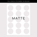 Matte Stickers - Circle