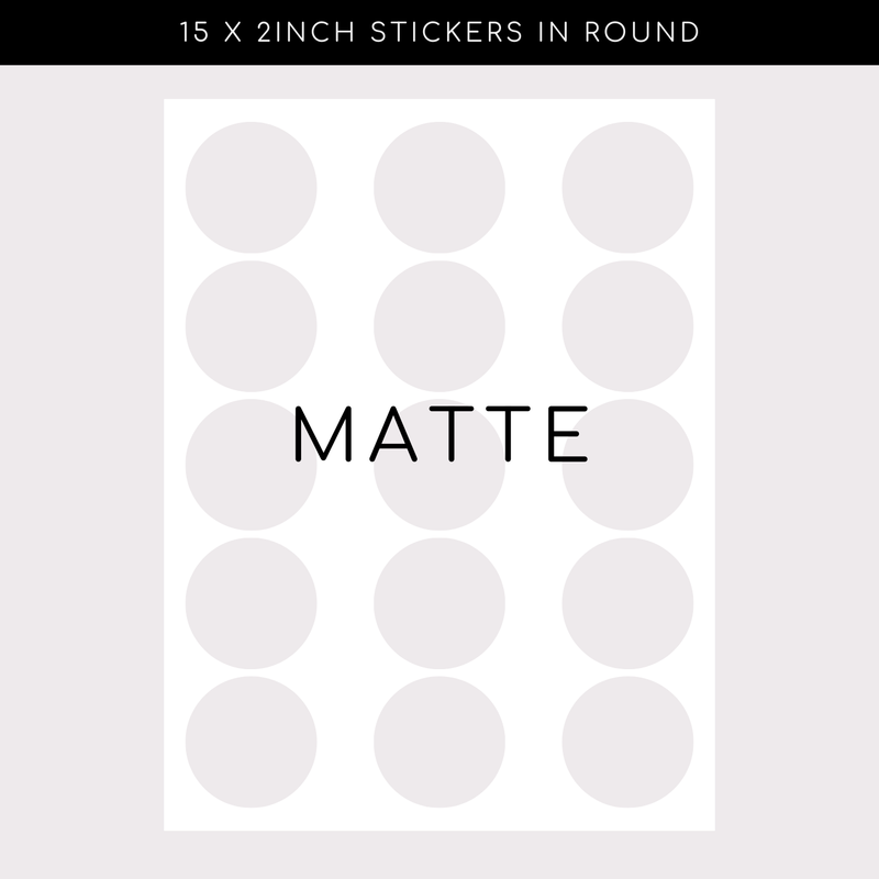 Matte Stickers - Circle