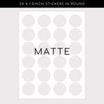 Matte Stickers - Circle