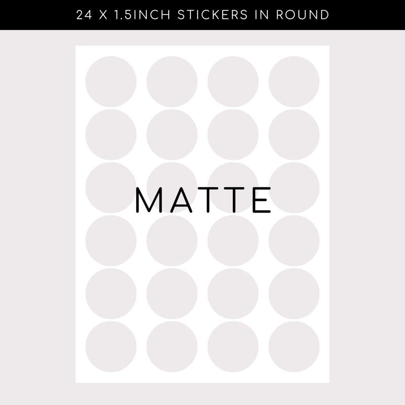 Matte Stickers - Circle