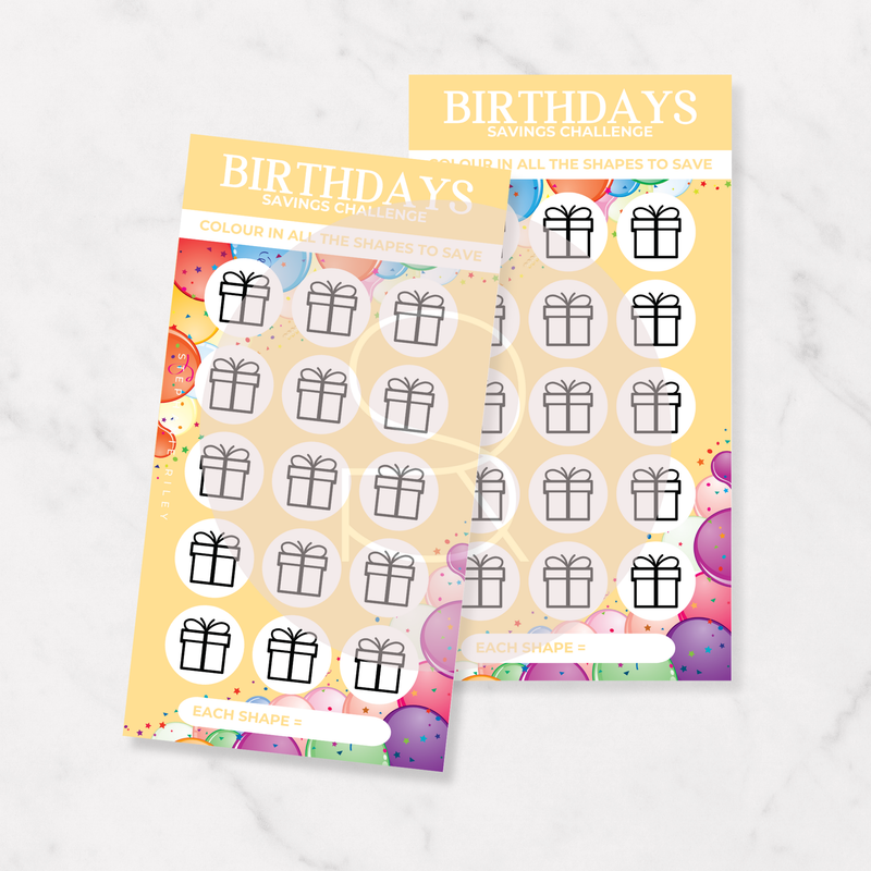 Birthday Balloon Tracker | Savings Challenge