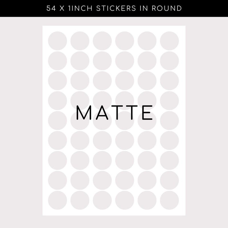 Matte Stickers - Circle