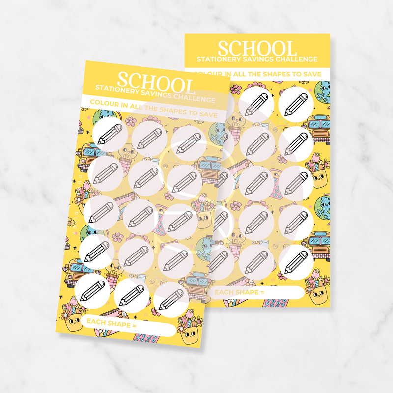 School Stationery Tracker | Savings Challenge