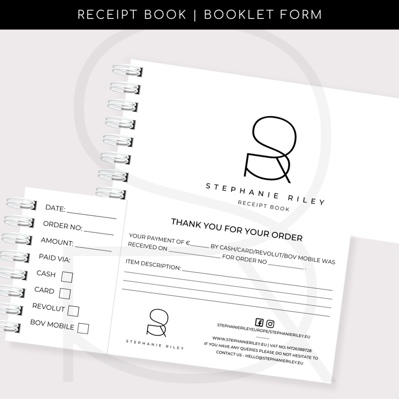 Receipt Book Booklet